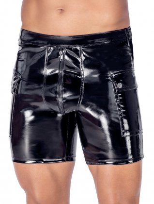 Vinyl Shorts with Pockets