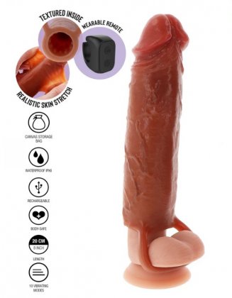 Hydrated Skin Penis Sleeve Silicone 20 cm