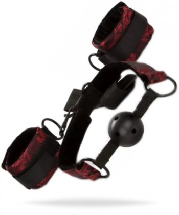 Scandal Breathable Ball Gag With Cuffs