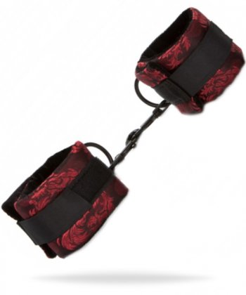 Sexiga handfängsel med en detaljerad design. Justerbar kardborre och avtagbara handklovar. Med ett öga för detaljer.