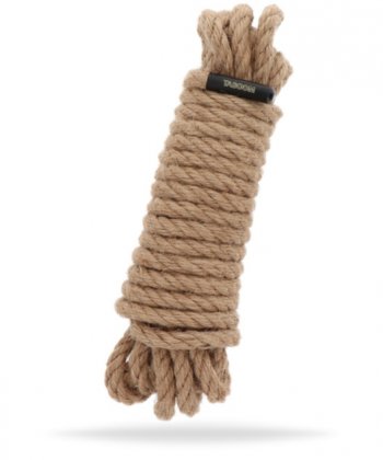 Högkvalitativt rep tillverkad av slitstark och naturlig hampa. Enkelt att använda och mångsidig. 5 meter långt.