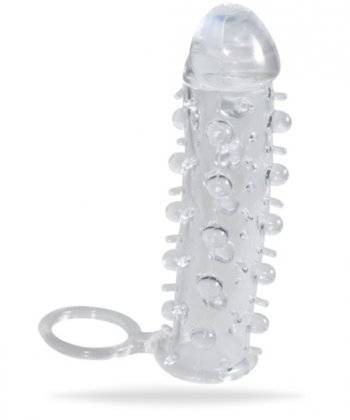 Crystal Skin Penis Sleeve With Support Ring