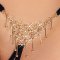 Seductive Crotchless Rhinestone String