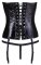 Vinyl Overbust Corset With Suspender