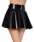 Vinyl Pleated Zipper Skirt