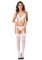 Daring Bra & Garter Panty Set Vit