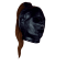 Mask with Brown Ponytail – Black