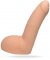 Beige strap-on dildo tillverkad av realistisk material. Enkel att använda. Verklighetstrogna detaljer. Handgjord dildo.