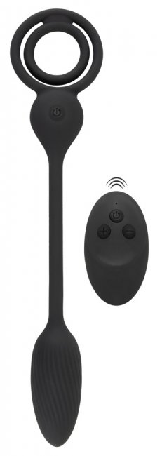 Cock And Ball Ring With A RC Butt Plug