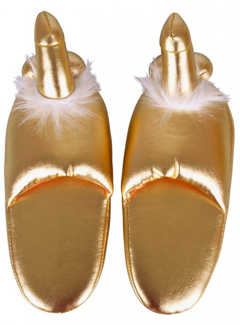 Penis Slippers Gold