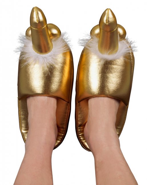 Penis Slippers Gold