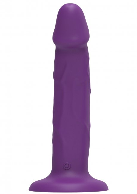 Purple Harness Dong Vibrating Silicone 19.5 cm