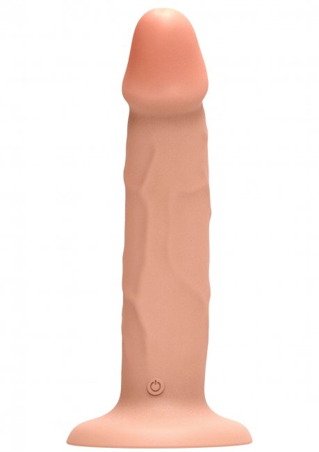 Beige Harness Dong Vibrating Silicone 19.5 cm