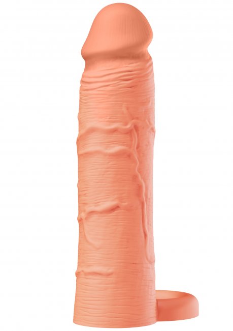 Penis Sleeve Liquid Silicone Ring 18 cm Beige