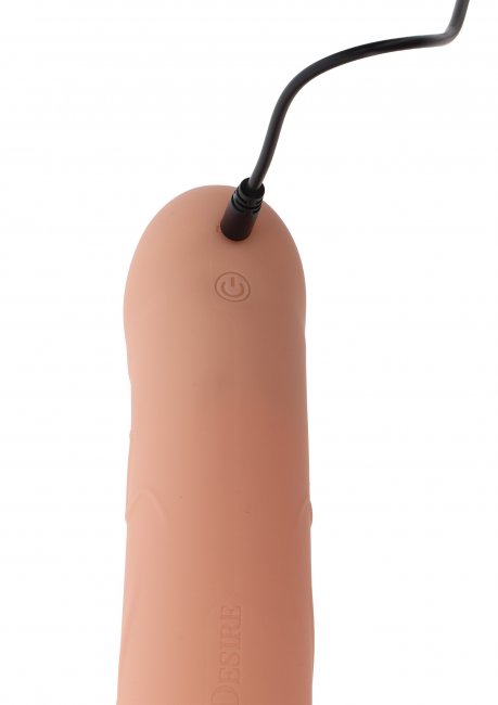 Hollow Penis Strapon Vibrating Silicone 20 cm Beige