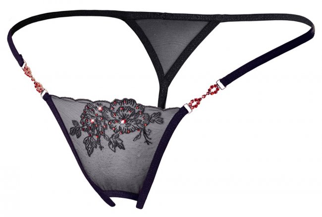 Open Crotch Rhinestone String