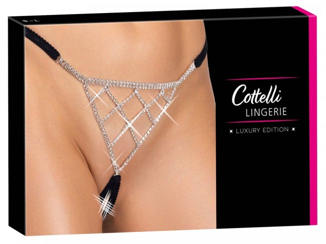 Seductive Crotchless Rhinestone String