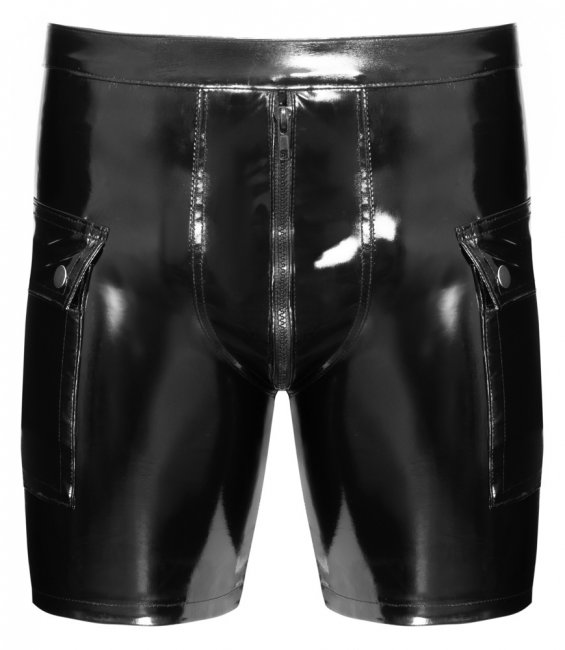 Vinyl Shorts with Pockets