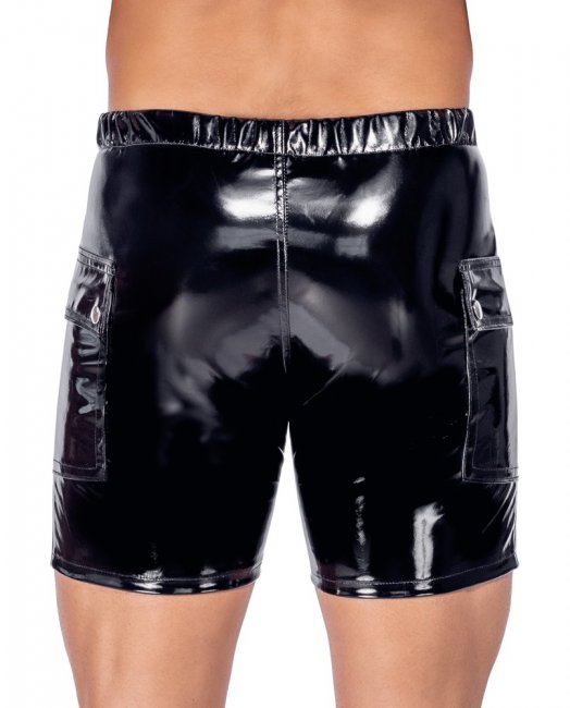 Vinyl Shorts with Pockets