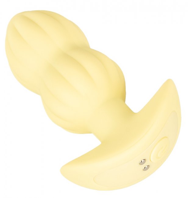 Vibrating Ribbed Mini Butt Plug
