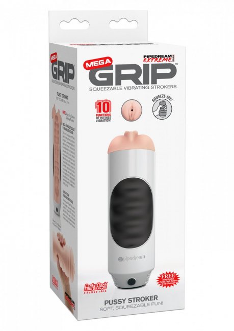 PDX Mega Grip Pussy Stroker White