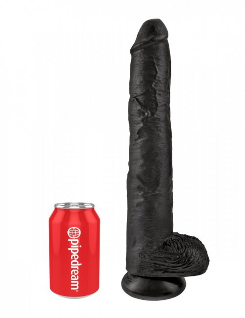 King Cock 14 Inch With Balls - Extra stor realistisk dong med sugpropp
