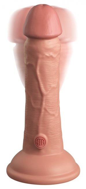 6 Vibrating + Dual Density Silicone Cock