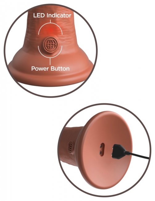 6 Vibrating + Dual Density Silicone Cock