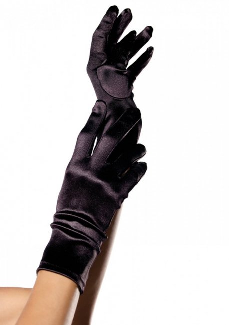 Satin Wrist Length Gloves
