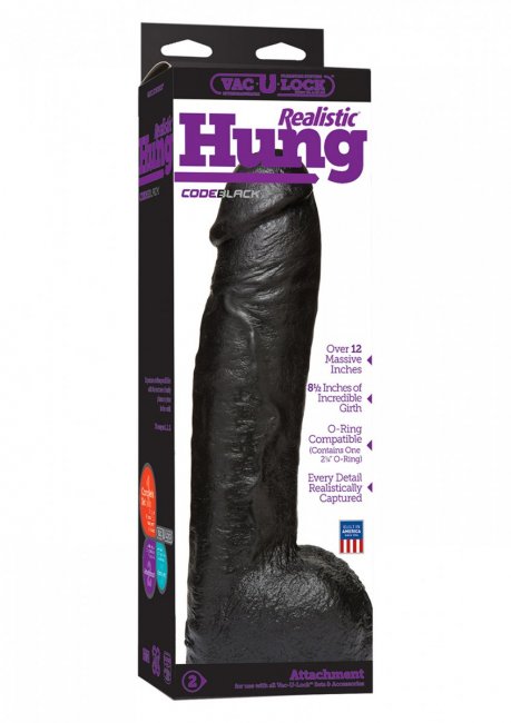 Vaculock Realistic Hung Code Black