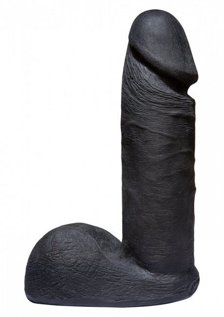 UR3 6 Inch Realistic Cock - Svart strap-on dildo