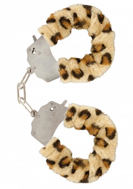 Furry Fun Cuffs Leopard handklovar