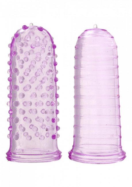 Sexy Finger Ticklers - Lila fingersleeves med textur