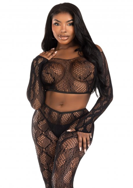 Python Crop Top & Footless Tights