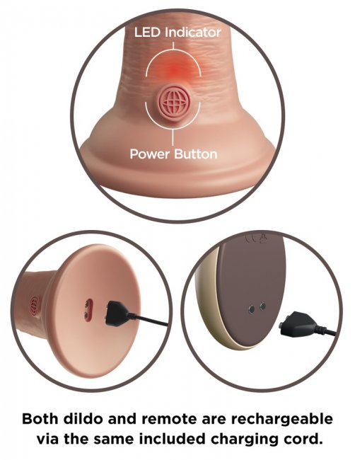 9 Vibrating + Dual Density Silicone Cock with Remote