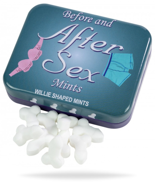 Smaskiga pepparmint godisar i form av penisar. Perfekt för en snabb uppfräschning innan du träffar din partner.