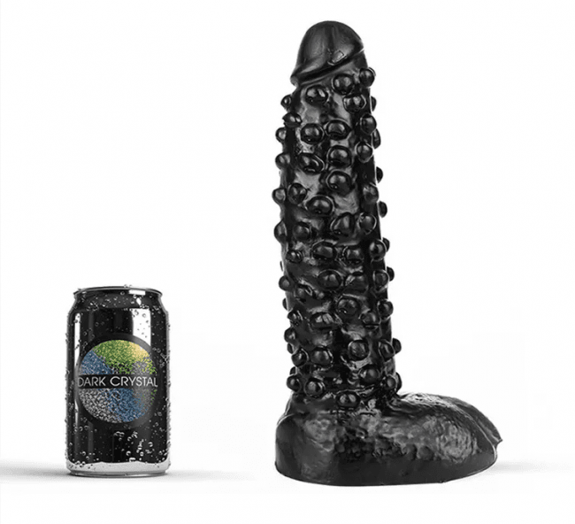 All Black Dotted Dildo 26 cm