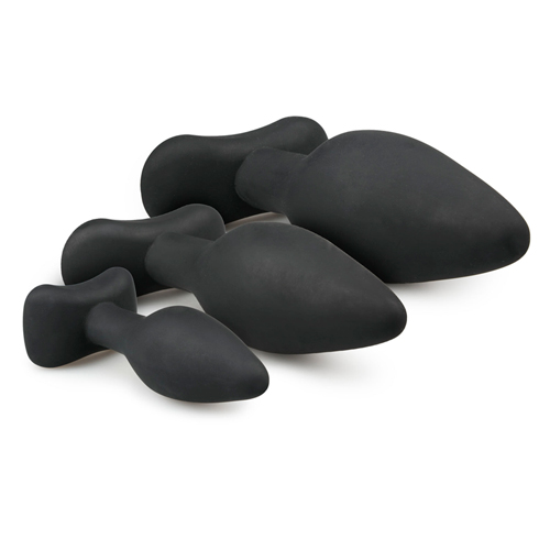 Black Silicone Buttplug Set