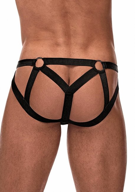 Black Matte Strappy Ring Jock
