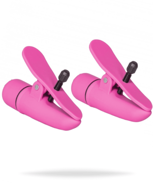 Calexotics Nipplettes Vibrerande rosa klämmor