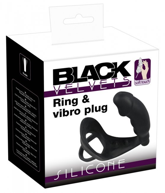 Cock Ring with Vibration Black