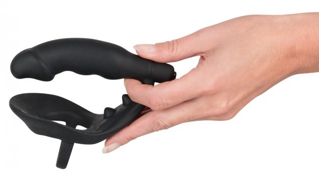 Cock Ring with Vibration Black
