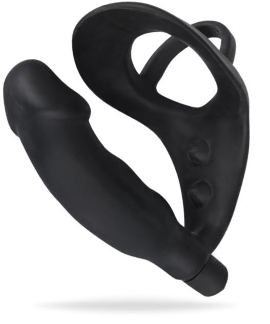 Cock Ring with Vibration Black