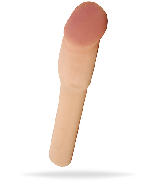 Cyberskin Vibrating 4 Penis Extension - Mjukt och elastiskt vibrerande penisförlängare