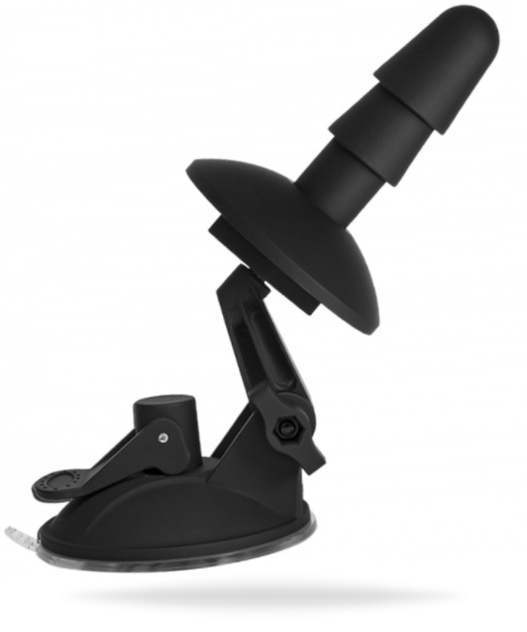 Svart stark sugkopp som är kompatibel med alla vac-u-lock dildos. Kan justeras i båda längs och böj. Högkvalitativt material.