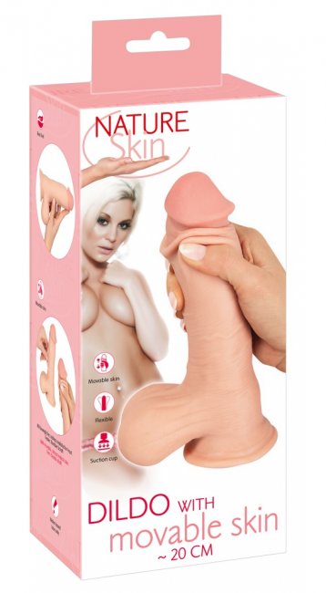Dildo with Movable Skin 20 cm