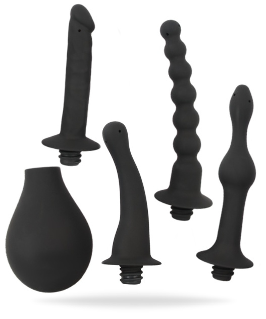 Analrengöring som rymmer 250 ml med 4 olika fästen tillverkad av högkvalitativ silikon. Enkel att använda. Sköna fästen.