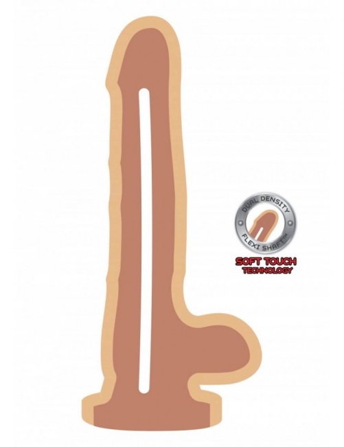 Dual Density Dildo 8 Inch Balls