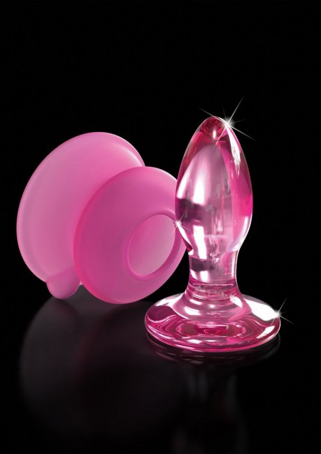 Rosa analplugg tillverkad av högkvalitativ och temperaturkänsligt glas. Handblåsta med ett öga för detaljer. Klassisk form.
