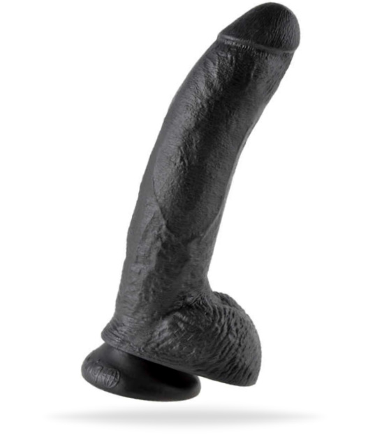 King Cock With Balls 9 inch Black